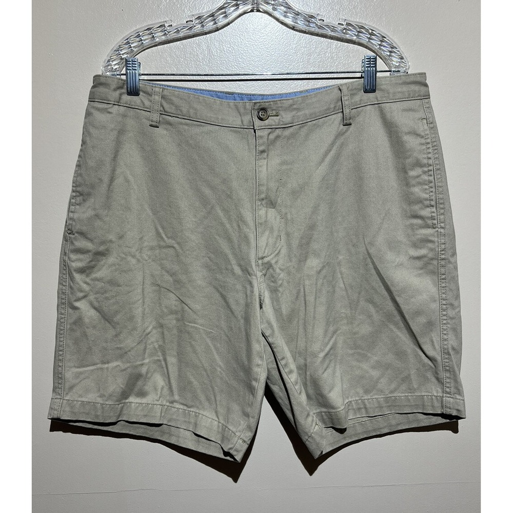 Chaps Mens 100% Cotton Khaki Shorts, Tan Size 38‎